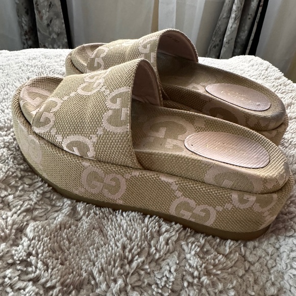 Gucci Women’s Platform Slide Sandal 341/2 (US 4 1/2) 730043 - Picture 1 of 6